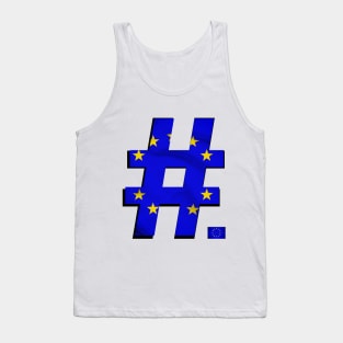 Hashtag Flag - EU - design 1 - with flag icon Tank Top